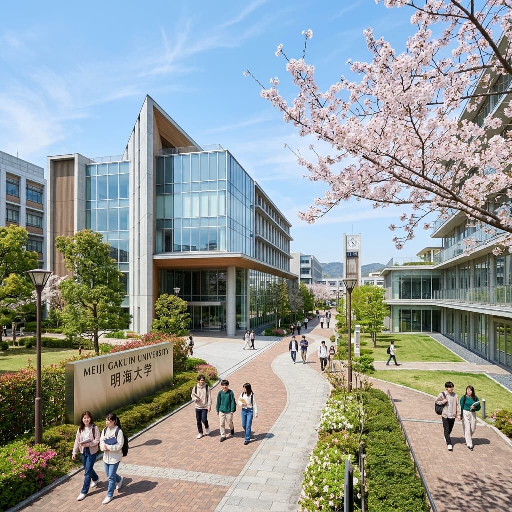 Modern Japanese University Campus